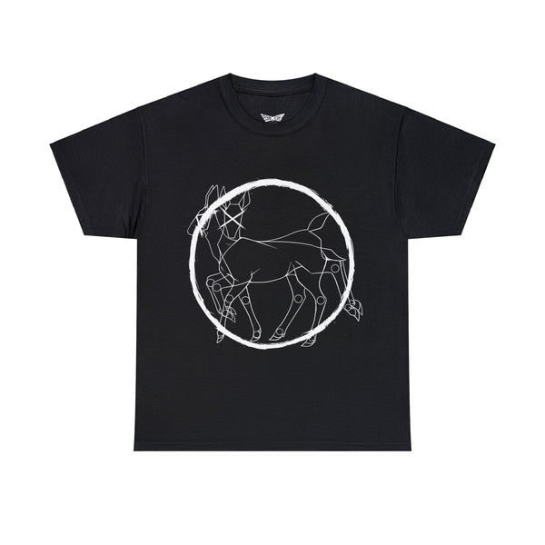 Vitruvian Deer T-Shirt – Black