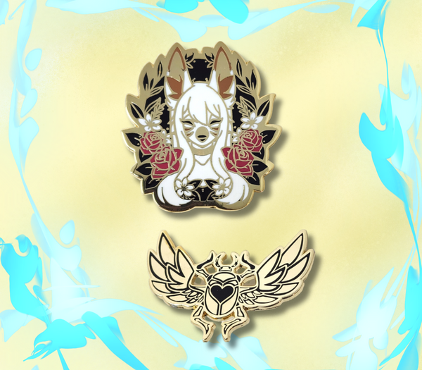 Aki & Nami Signature Pin Set – 2” Hard Enamel