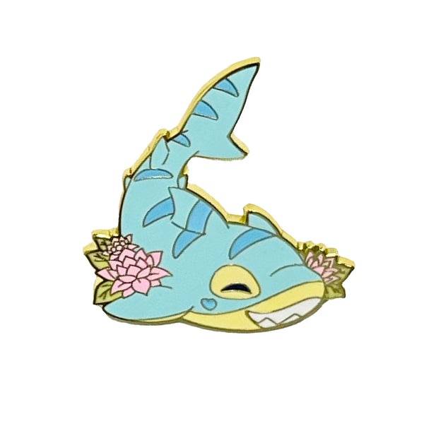 Grinning Shork Enamel Pin – 2” Cute Shark Accessory