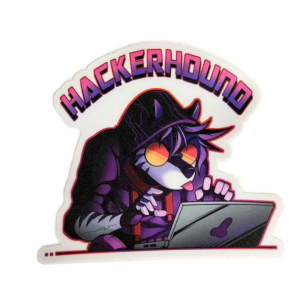 Hackerhound “Hacking” Sticker – Stylish 3” Matte Design