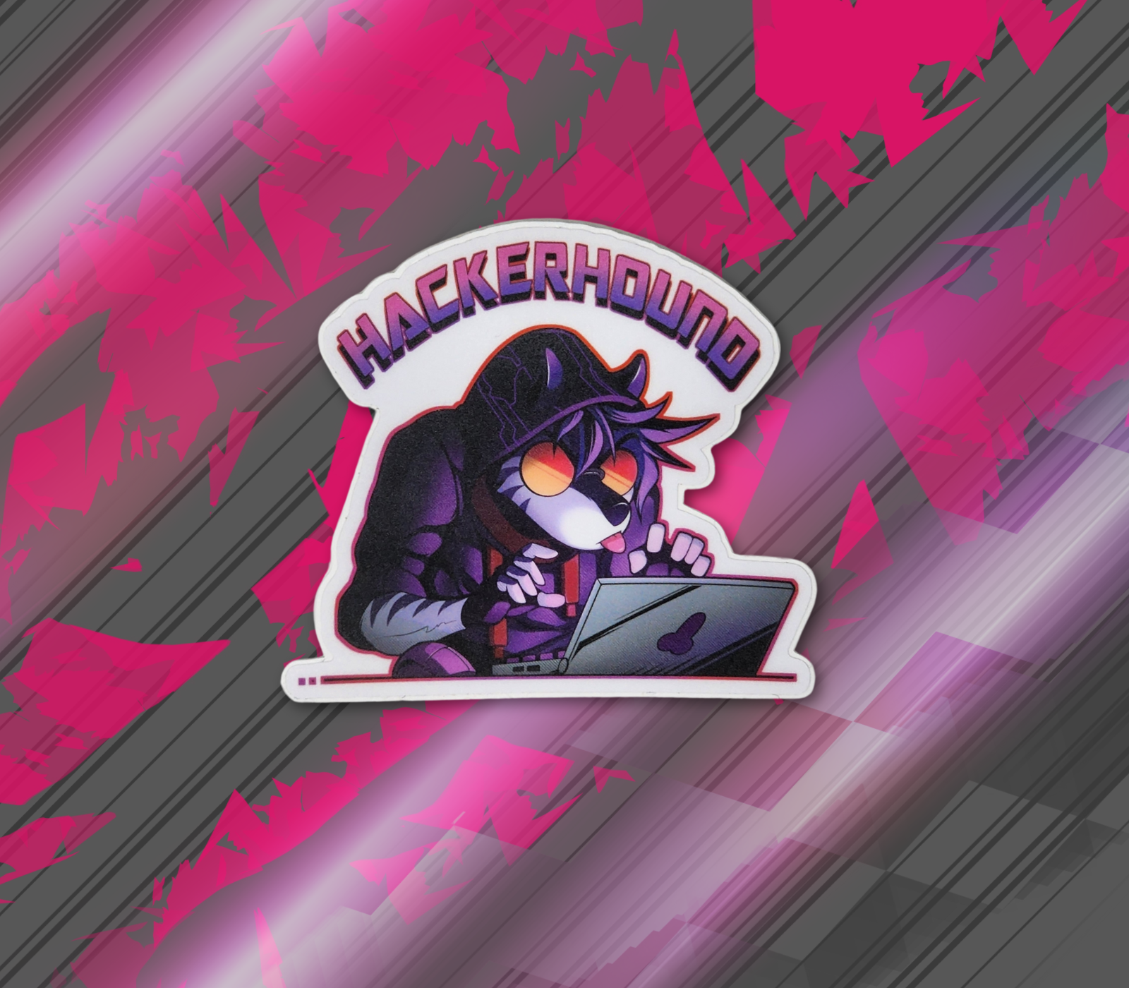 Hackerhound “Hacking” Sticker – Stylish 3” Matte Design – BossMonsta