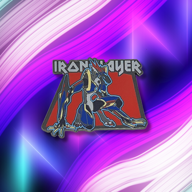 Raeal "Iron Slayer" -- 2" Enamel Pin