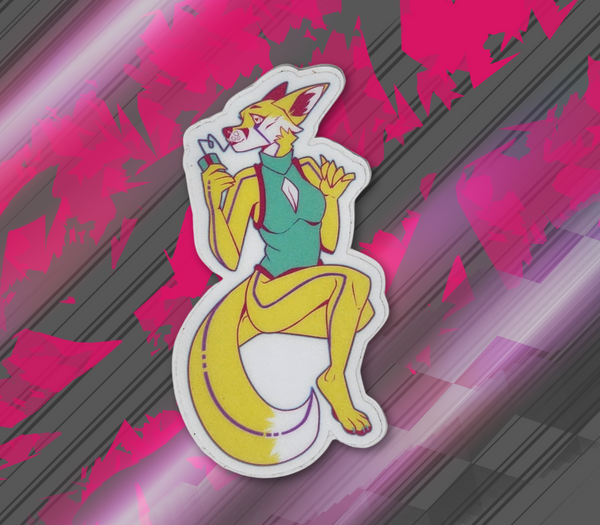 Lenore The Fox Sticker – 3” Cybervixen Design by BossMonsta