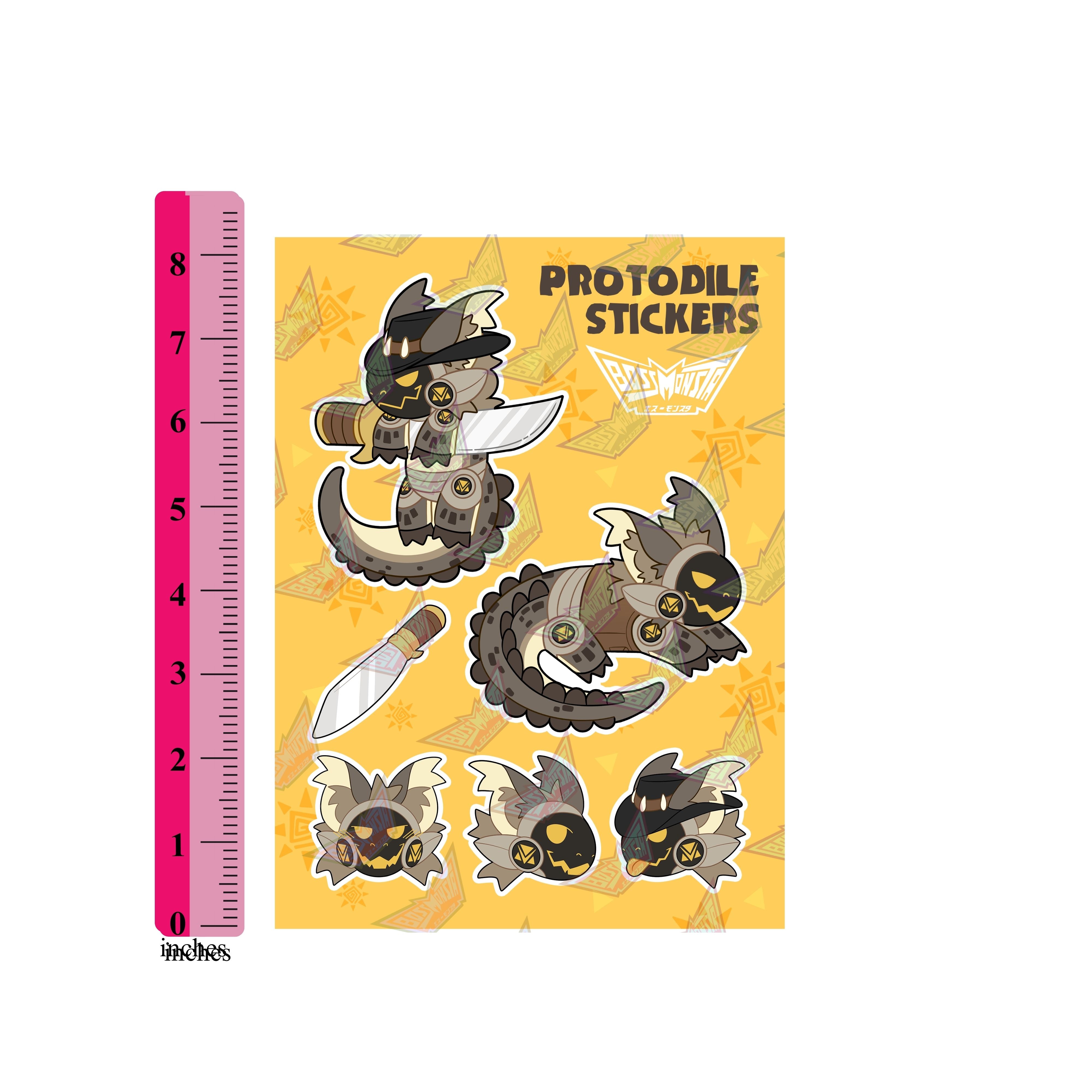 Protogen “Protodile” - Glossy Sticker Sheet – BossMonsta