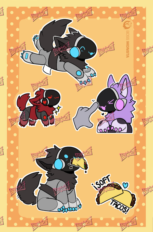 "Protobean Taco Time!" -- Sticker Sheet