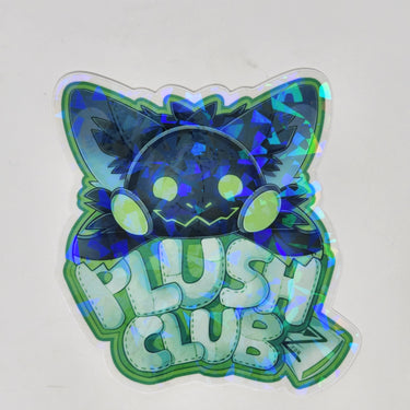 "Plush Club" -- Holographic Sticker