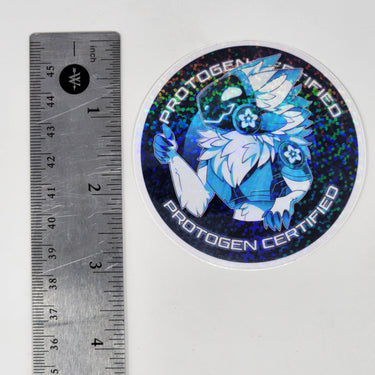 Protogen Certified Holographic Sticker – 3” Circle – BossMonsta