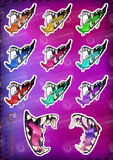 Rainbow Maws Sticker Sheet