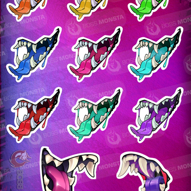 "Rainbow Maws" -- Sticker Sheet
